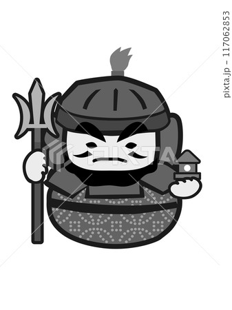 七福神の毘沙門天のポップな和風イラスト 117062853