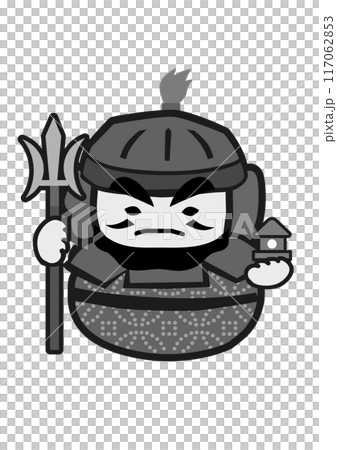 七福神の毘沙門天のポップな和風イラスト 117062853