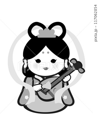 七福神の弁財天のポップな和風イラスト 117062854