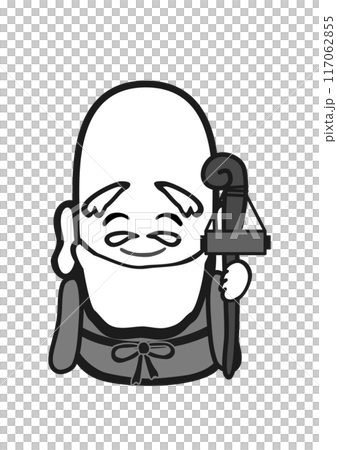 七福神の福禄寿のポップな和風イラスト 117062855