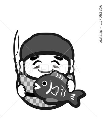 七福神の恵比寿天のポップな和風イラスト 117062856