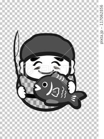 七福神の恵比寿天のポップな和風イラスト 117062856