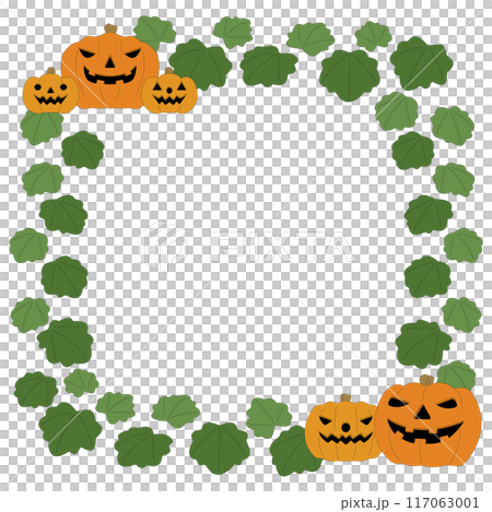Jack-o'-lantern frame, Halloween background material 117063001