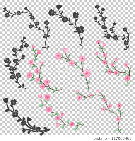 Set of Sakura and Cherry Blossom Paintings 117063463