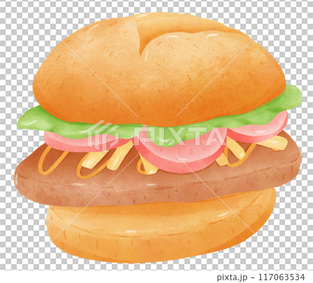 Burger and fries Burger and fries 117063534