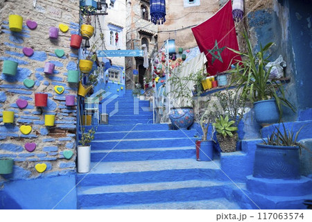 モロッコのシェフシャウエン モロッコのシェフシャウエン 117063574