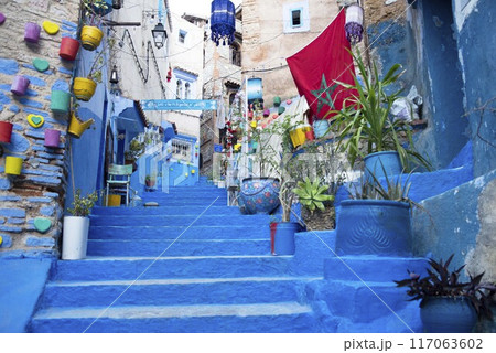 モロッコのシェフシャウエン モロッコのシェフシャウエン 117063602