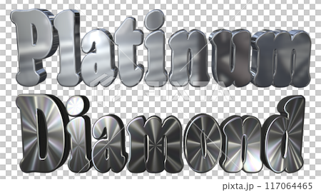 3DCG three-dimensional letters "Platinum, Diamond" Platinum, Diamond 117064465