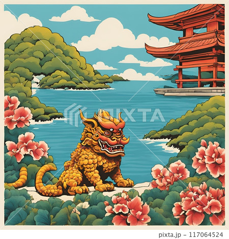 沖縄の島から見た風景 117064524