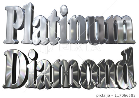 3DCG立体文字「プラチナ,ダイヤモンド」Platinum,Diamond 3DCG立体文字「プラチナ,ダイヤモンド」Platinum,Diamond 117066585