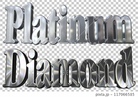 3DCG立体文字「プラチナ,ダイヤモンド」Platinum,Diamond 3DCG立体文字「プラチナ,ダイヤモンド」Platinum,Diamond 117066585