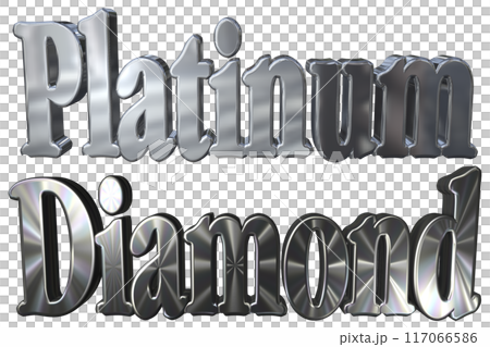 3DCG立体文字「プラチナ,ダイヤモンド」Platinum,Diamond 3DCG立体文字「プラチナ,ダイヤモンド」Platinum,Diamond 117066586