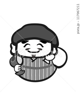 七福神の大黒天のポップな和風イラスト 117067211