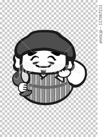 七福神の大黒天のポップな和風イラスト 117067211