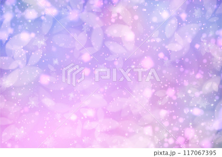 蝶が舞う神秘的で幻想的なきらきら光るシンプルグラデーション背景壁紙イラストテクスチャ【ピンク、紫】 117067395