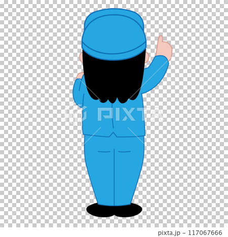 Vector illustration of a worker at work Vector illustration of a worker at work 117067666