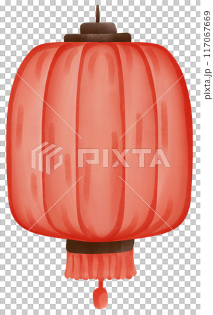 red square paper lantern 117067669