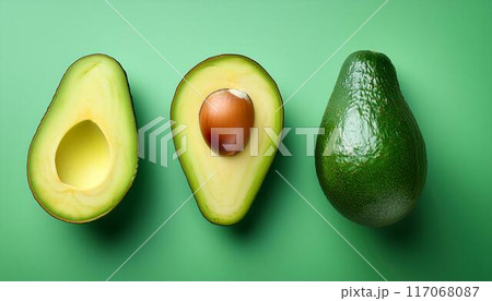 カットしたアボカド カットしたアボカド 117068087