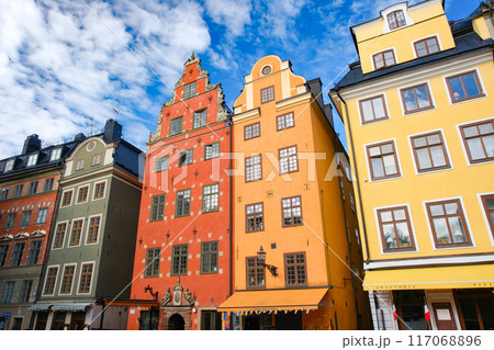 スウェーデン ストックホルムの旧市街、ガムラスタンの大広場 117068896