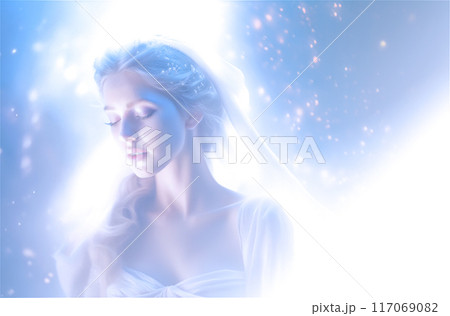 光に包まれた美しく神秘的な女神 117069082