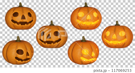 halloween pumpkin jack o lantern 3D images 117069253