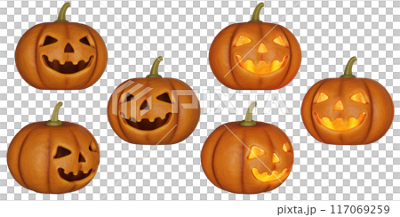 halloween pumpkin jack o lantern 3D images 117069259