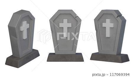 halloween grave stone tomb 3D graphic 117069394