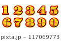 ゴールドの数字 117069773