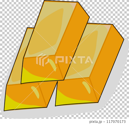 Cartoon. Stack of Gold bar icon, ingot. Symbol of richness currency investment, treasury luxury rich Cartoon. Stack of Gold bar icon, ingot. Symbol of richness currency investment, treasury luxury rich 117070173