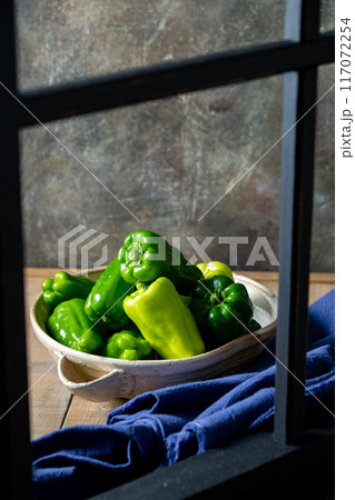Green peppers. Green peppers. 117072254