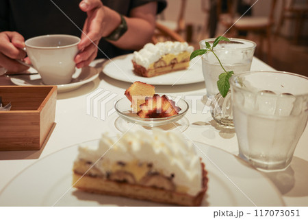 女友達とカフェで過ごす 女友達とカフェで過ごす 117073051