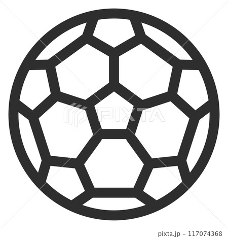 Soccer ball line icon. Football game logo Soccer ball line icon. Football game logo 117074368