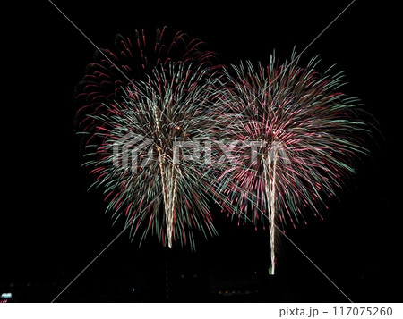 JR相生駅新幹線ホームから見る2024年ペーロン花火大会 JR相生駅新幹線ホームから見る2024年ペーロン花火大会 117075260