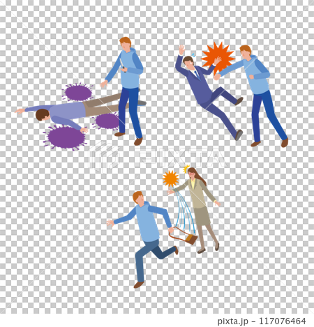 Illustration of a murder, assault and theft case 117076464