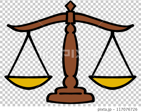 天秤のシンプルなイラスト素材 117076726