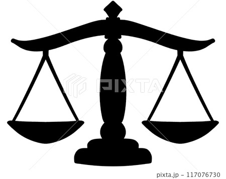 天秤のシンプルなイラスト素材 117076730