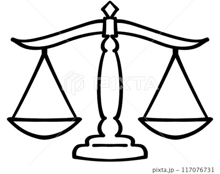 天秤のシンプルなイラスト素材 117076731