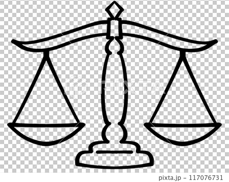 天秤のシンプルなイラスト素材 117076731