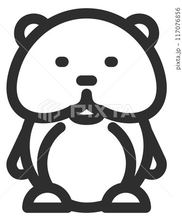 Hamster line icon. Pet symbol. Cute 117076856