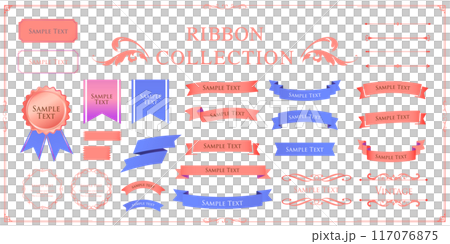 Elegant ribbon illustration collection Elegant ribbon illustration collection 117076875