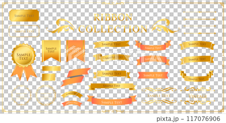 優雅絲帶插畫合輯 117076906