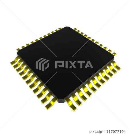 Computer Chip isolated on white background 117077104