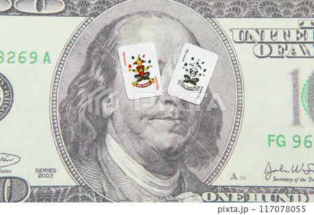 image of playing card money banknote image of playing card money banknote 117078055