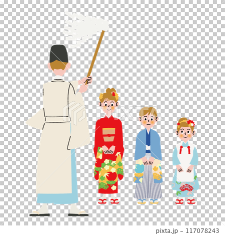 七五三_子ども_神主 117078243