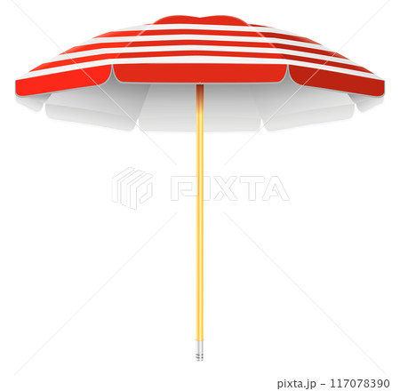 Sunshade umbrella realistic mockup. Beach shade tent 117078390