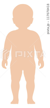 Baby silhouette. Color human figure color template 117078418