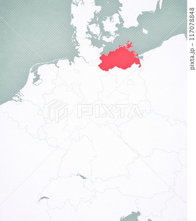 Map of Germany - Mecklenburg-Vorpommern 117078848