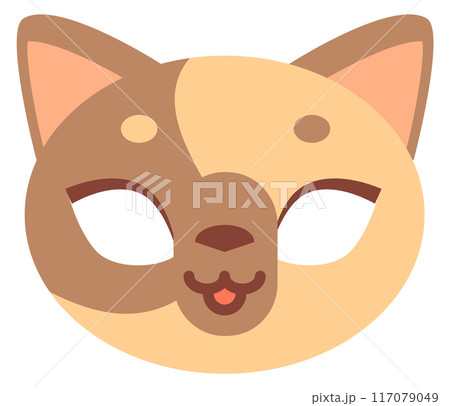 Kid party cat face costume mask icon 117079049