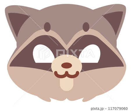 Racoon kid mask. Party fun animal face 117079060