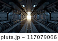 sci-fi corridor　3D rendering 117079066
